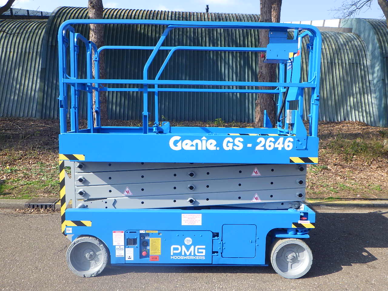 Genie GS-2646 op aanhanger