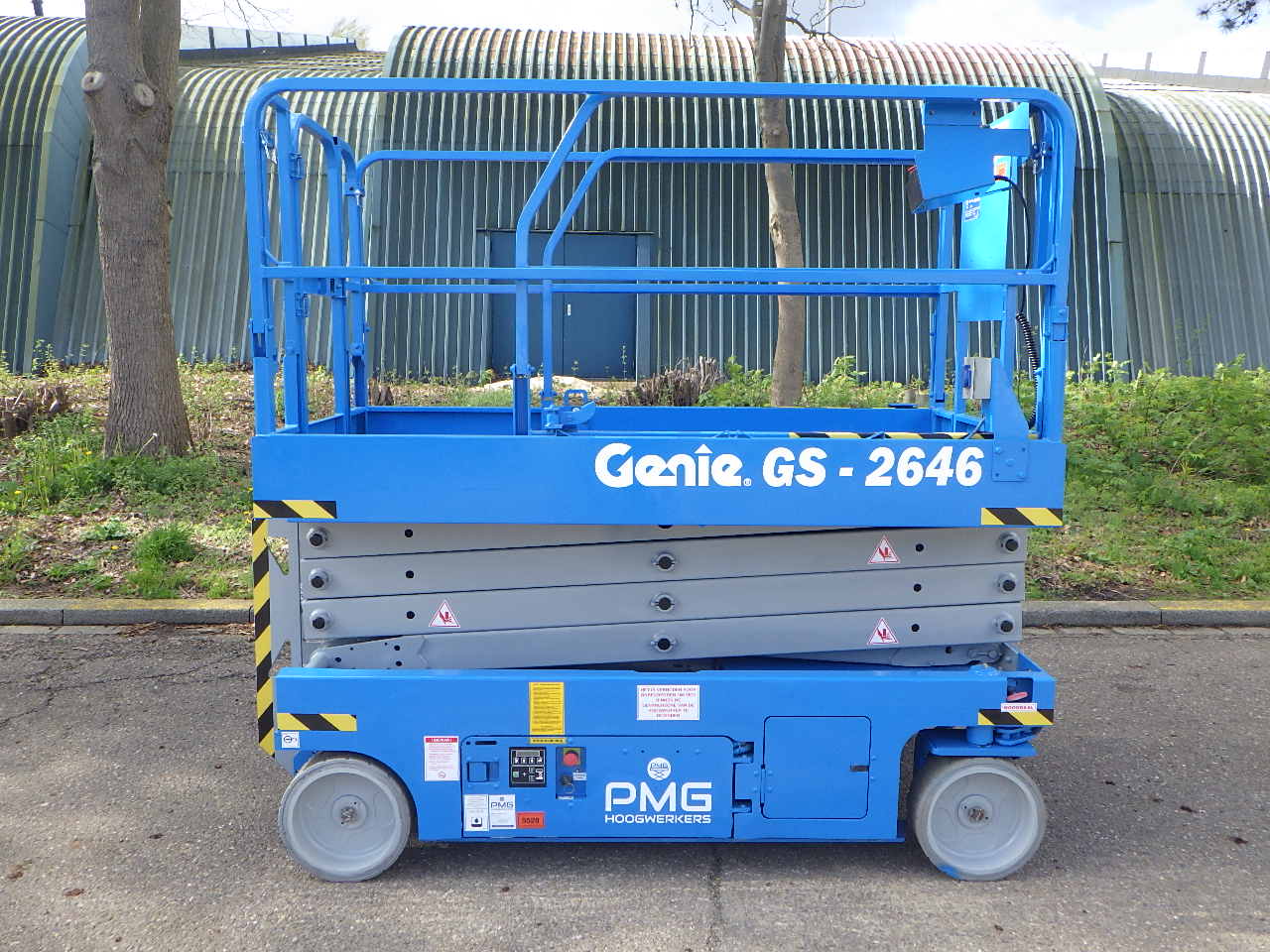 Genie GS-2646 op aanhanger